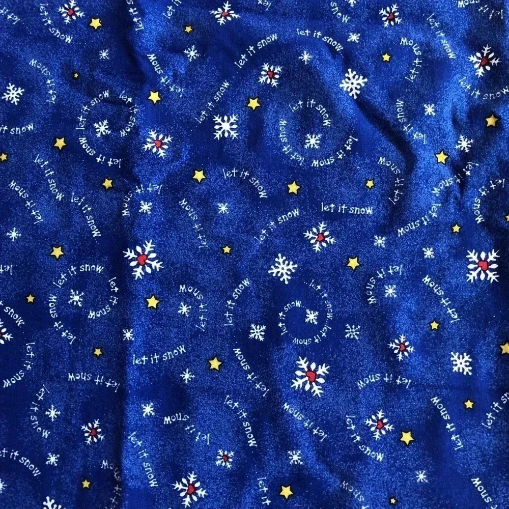 Let it Snow fabric size W42”,L74”
